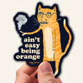 Orange Cat Vinyl Sticker