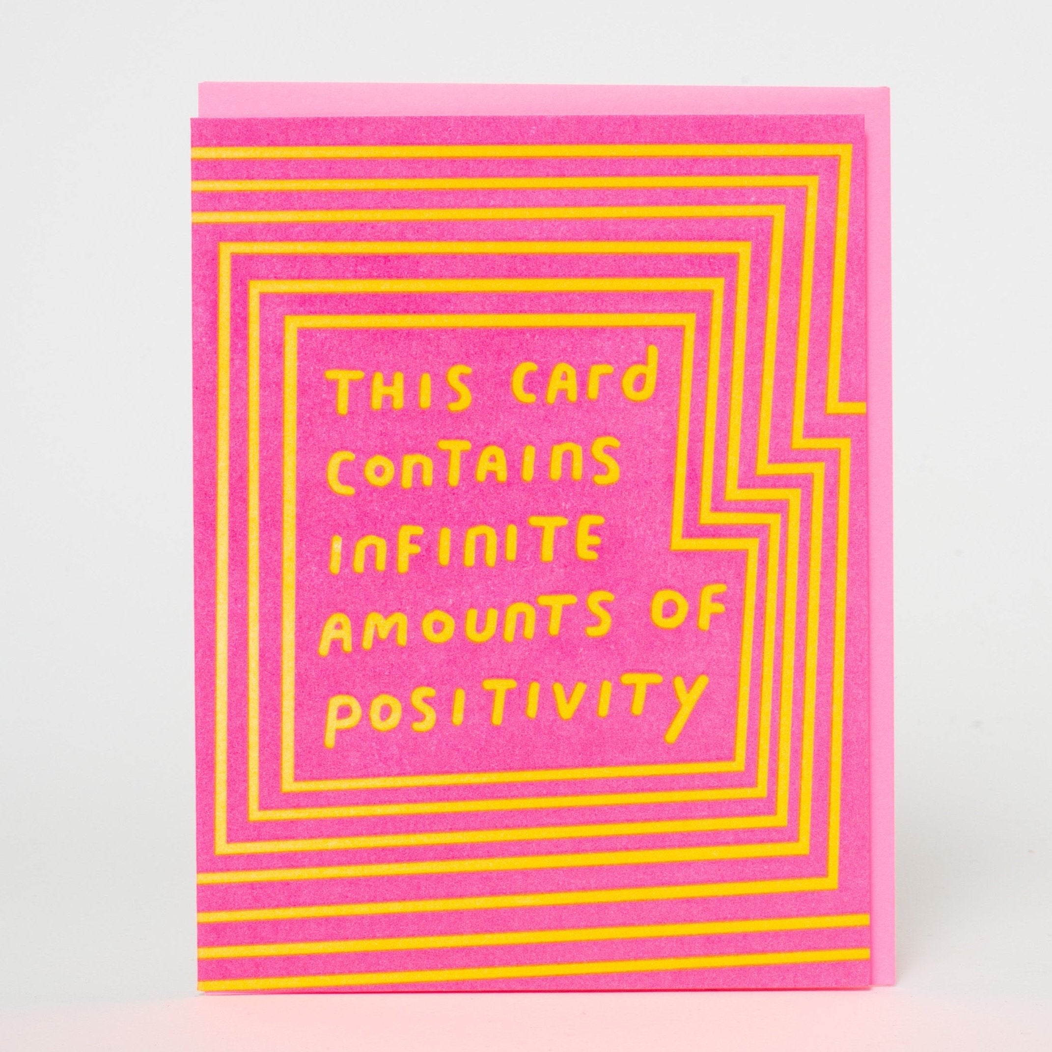 Infinite Positivity Letterpress Greeting Card