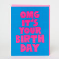 OMG Birthday Letterpress Greeting Card