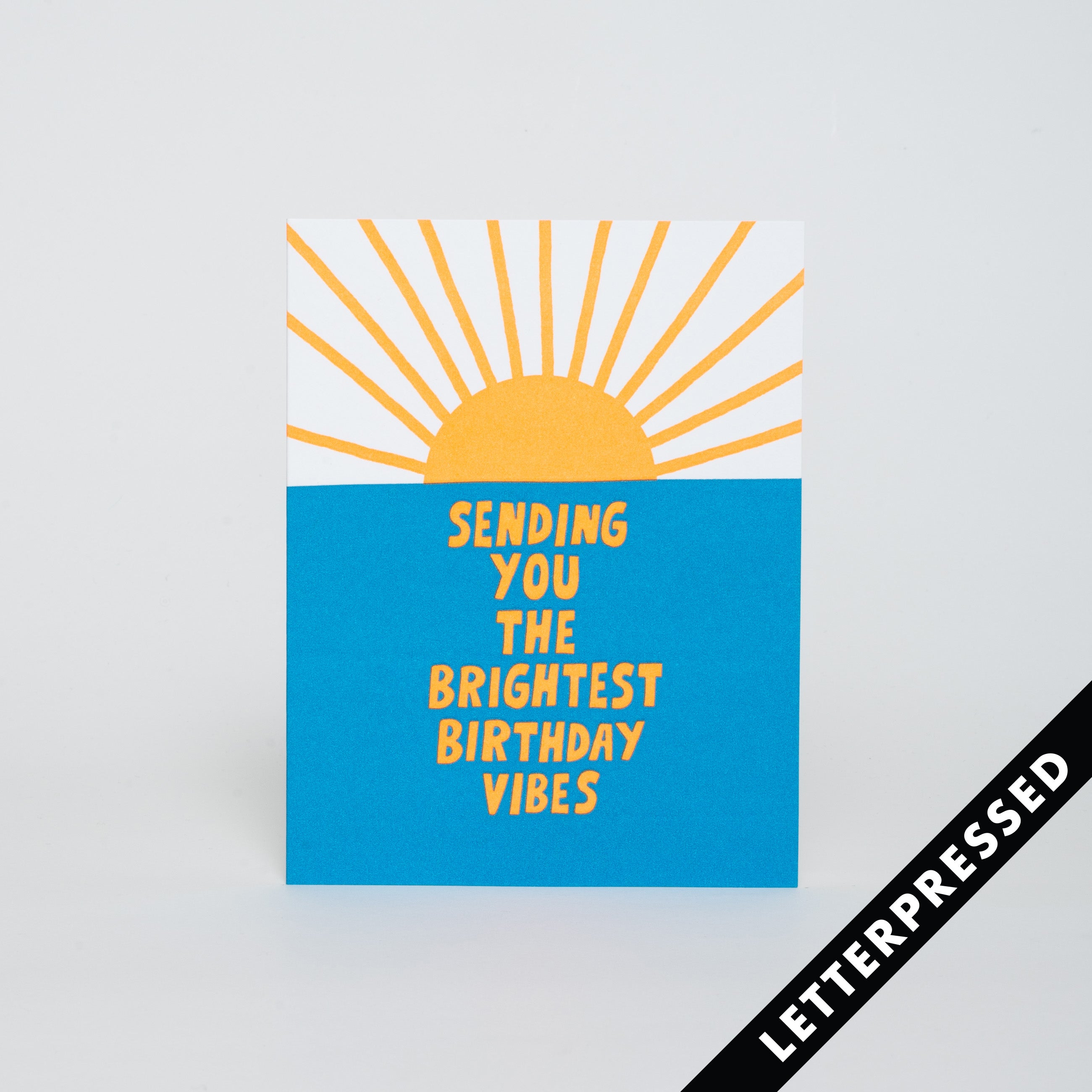 Brightest Birthday Sunset Letterpress Greeting Card