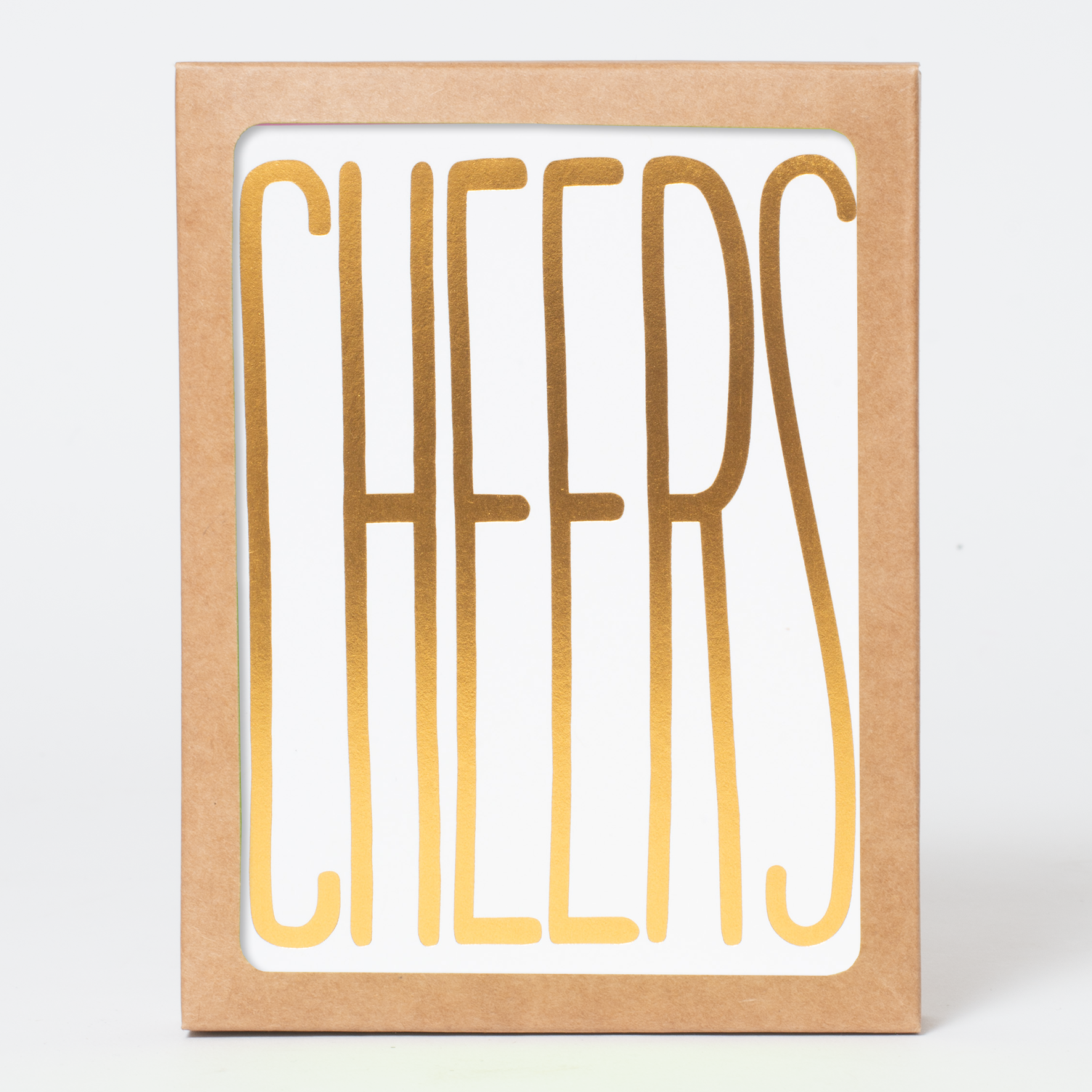 Cheers Gold Foil Greeting Card Box Set