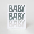 Silver Foil New Baby Congrats Letterpress Greeting Card