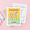 Sending Love Puppy Bobbie Goods Coloring Letterpress Greeting Card