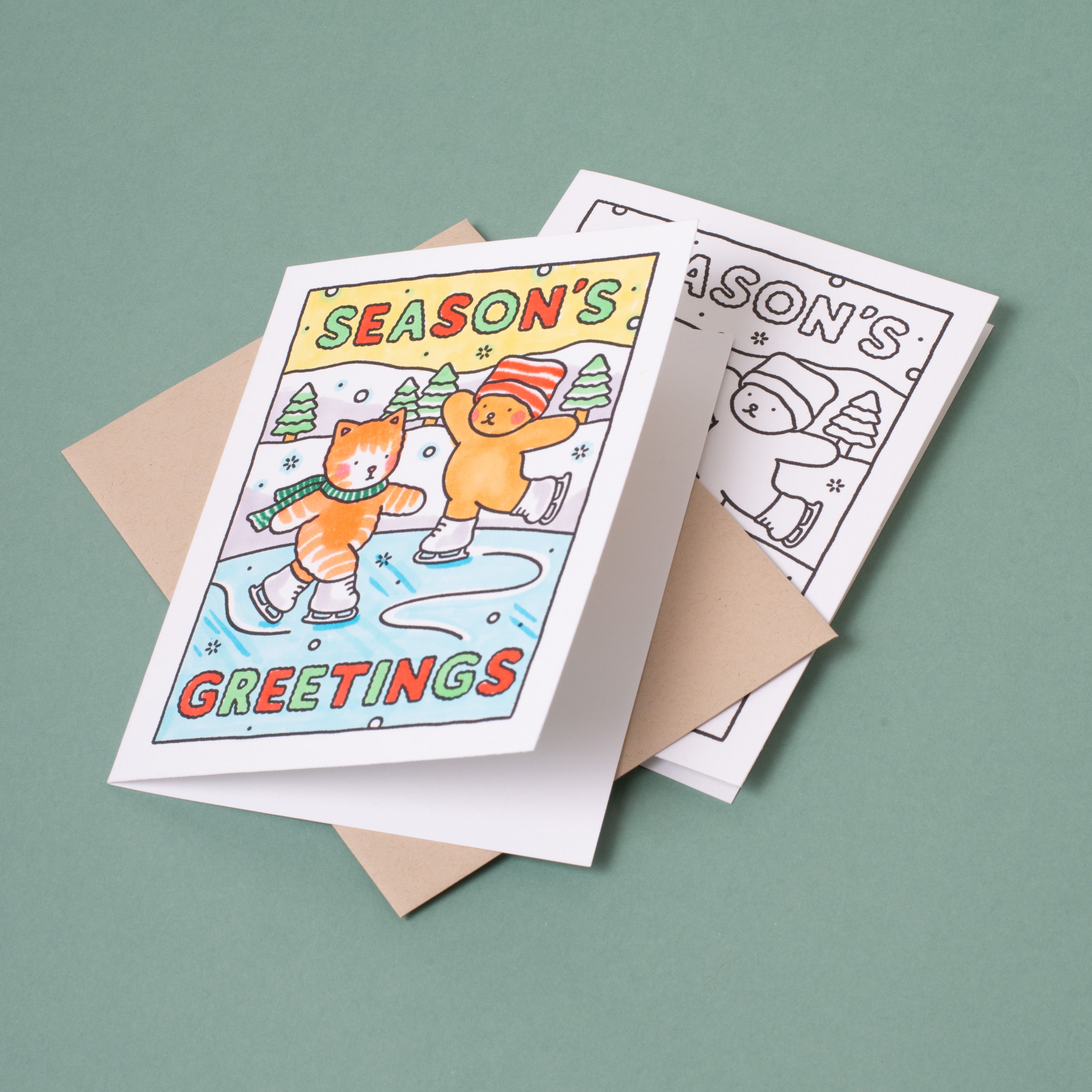Season's Greetings Coloring Card