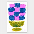 Flower Bouquet 2026 Calendar Illustrated Risograph Print