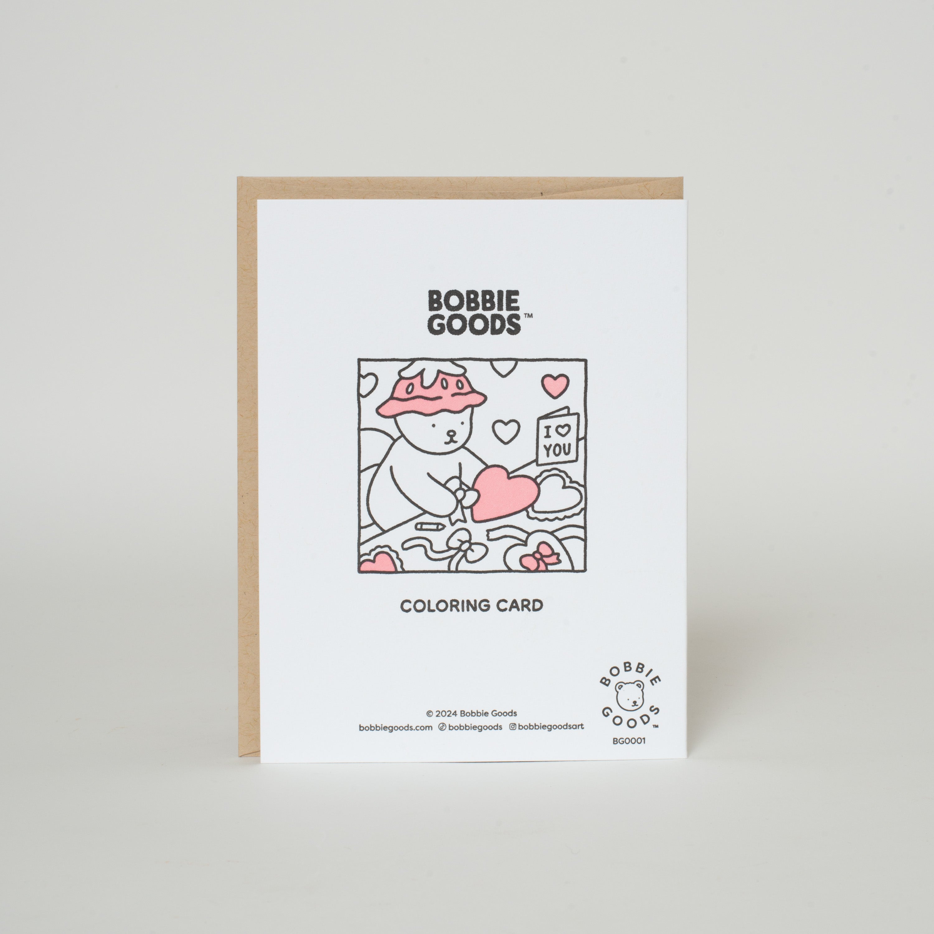 Sending Love Puppy Bobbie Goods Coloring Letterpress Greeting Card