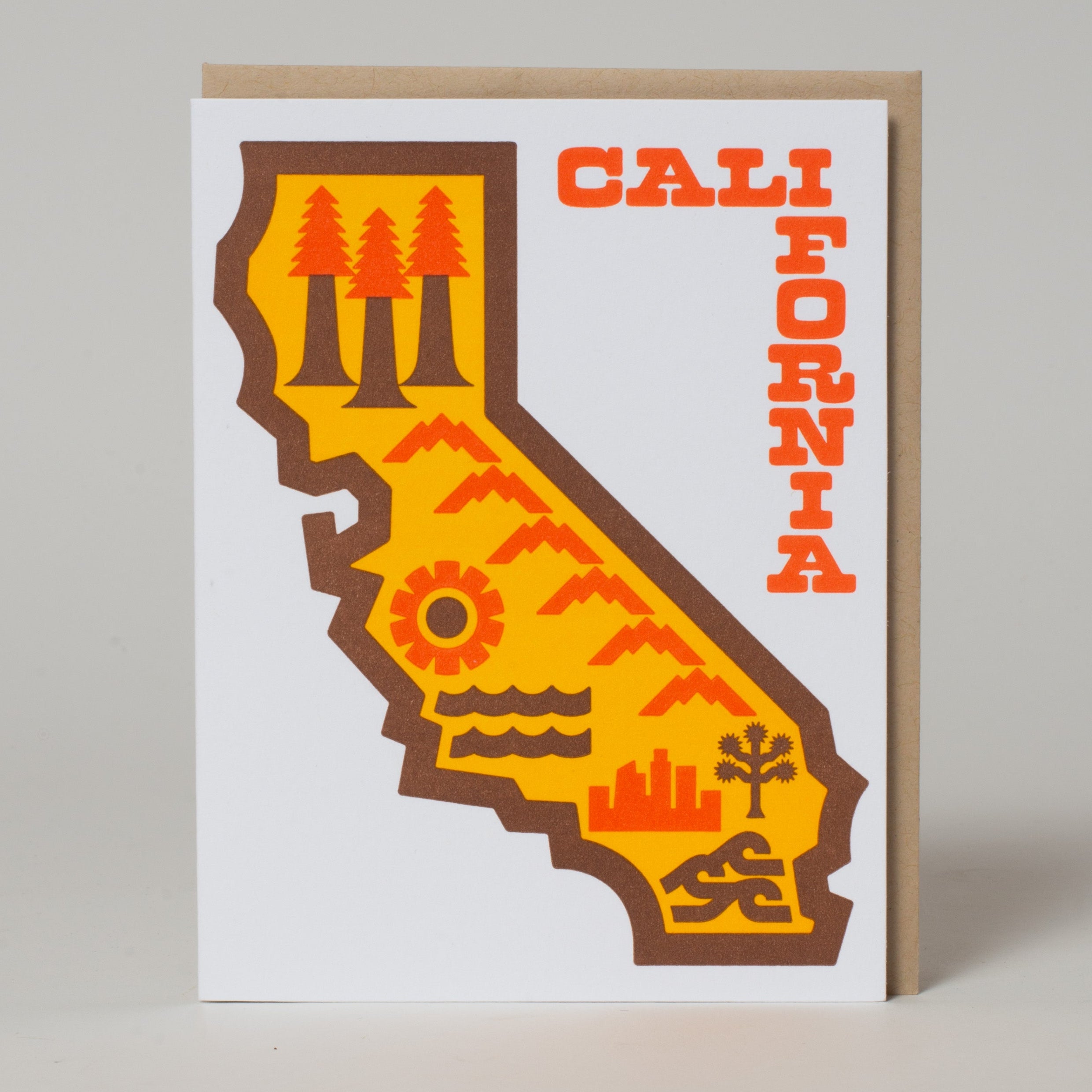 California State Letterpress Greeting Card