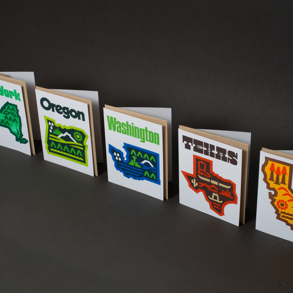 California State Letterpress Greeting Card