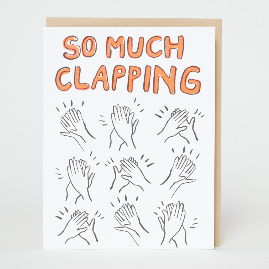 Clapping Congrats Letterpress Greeting Card