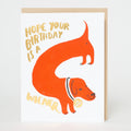 Wiener Dog Birthday Letterpress Greeting Card