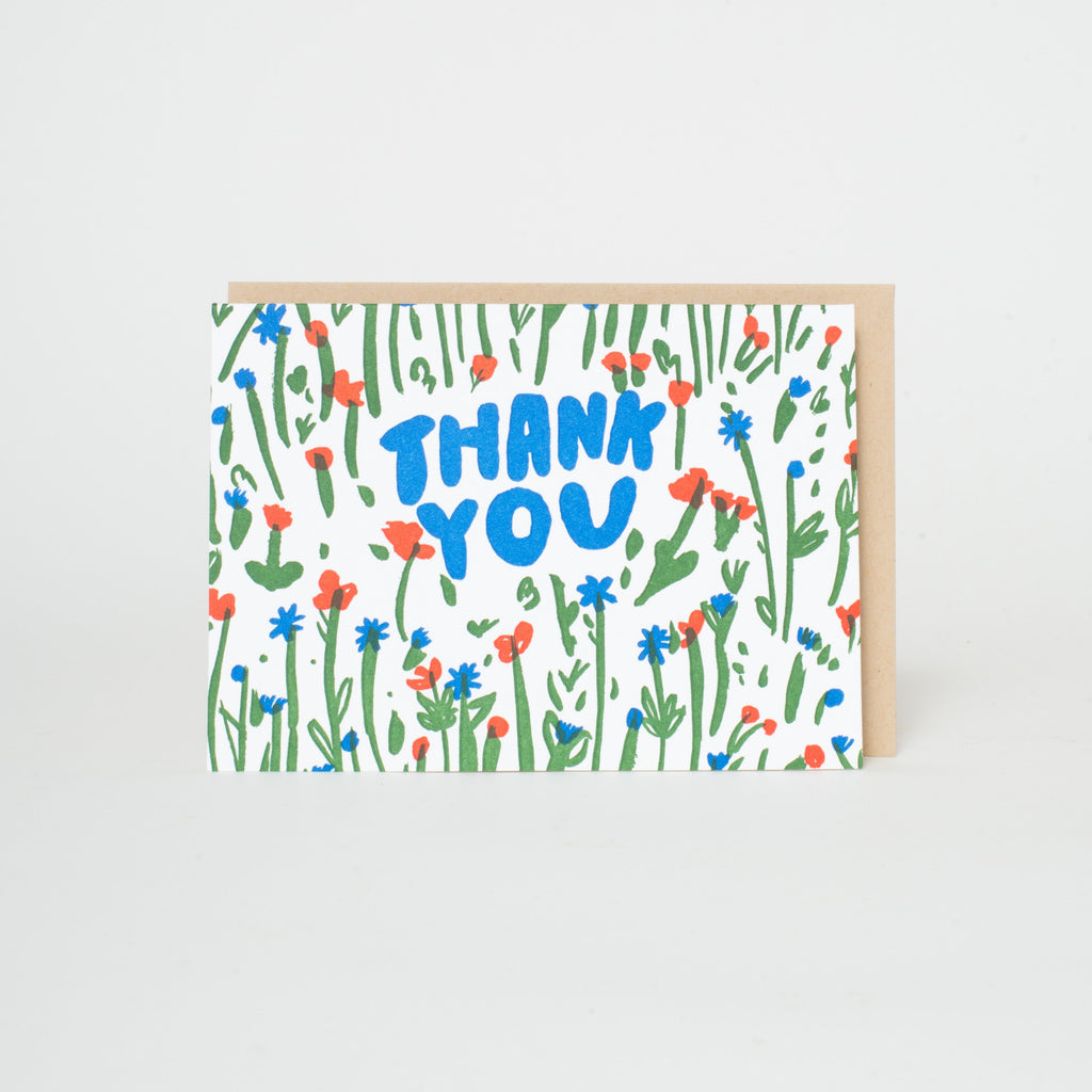 Meadow Thank You Letterpress Greeting Card