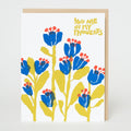 In My Thoughts Flowers Letterpress Greeting Card