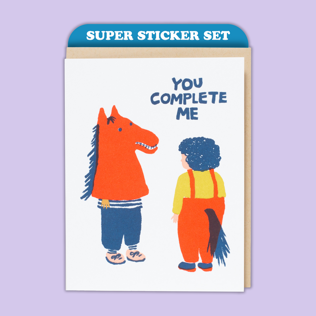 Card & Sticker Sheet Set - Complete Me Horse