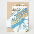 Beer Birthday Letterpress Greeting Card