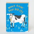 Holy Cow Congrats Letterpress Greeting Card