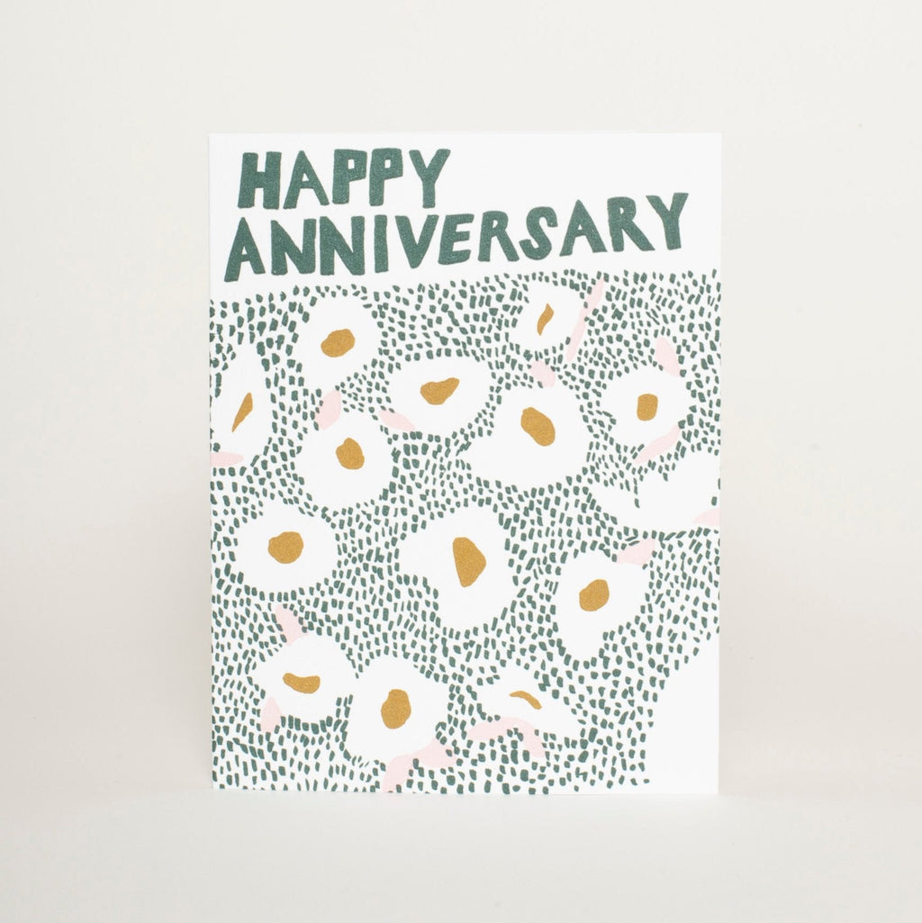 Happy Anniversary Meadow Letterpress Greeting Card