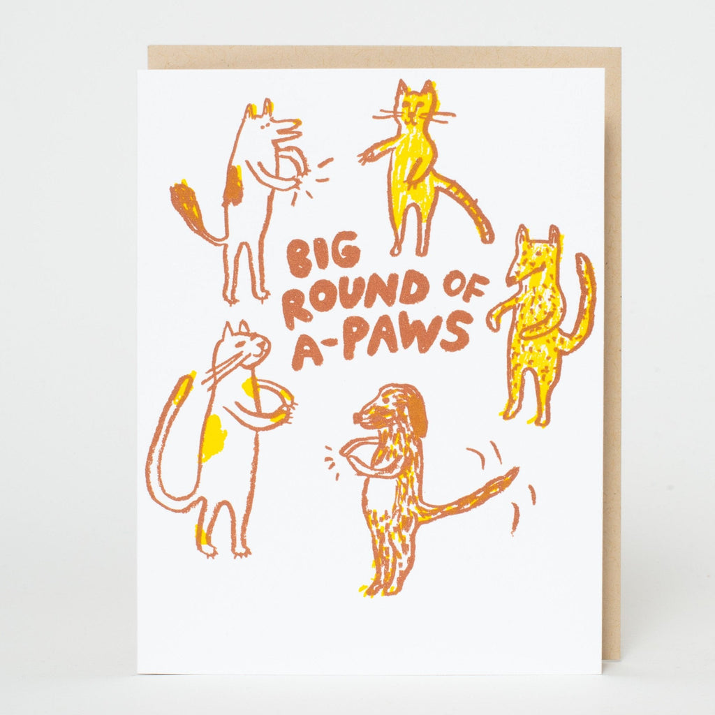 Animals Punny Congrats Letterpress Greeting Card
