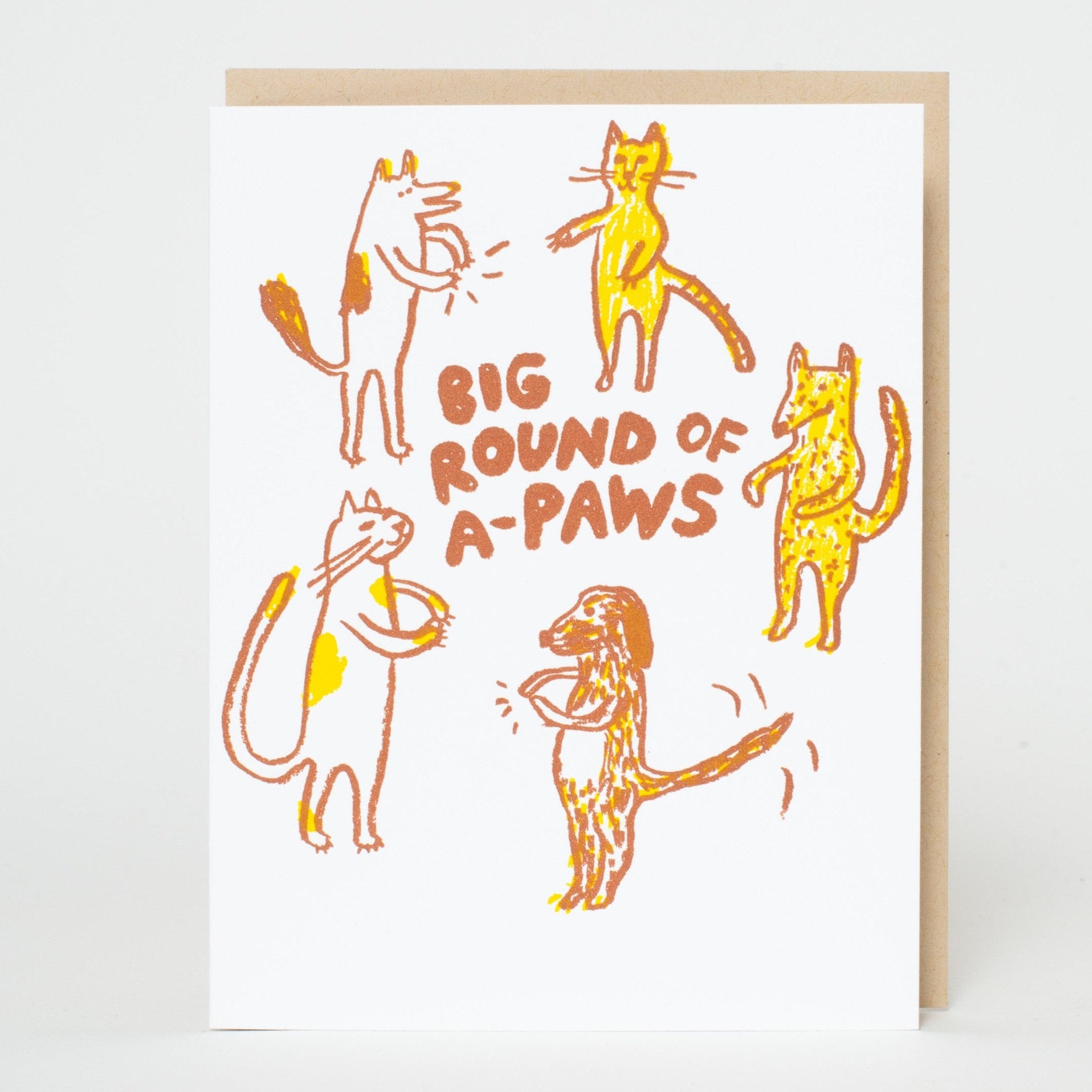 Animals Punny Congrats Letterpress Greeting Card