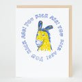 Kick Ass Donkey Letterpress Greeting Card