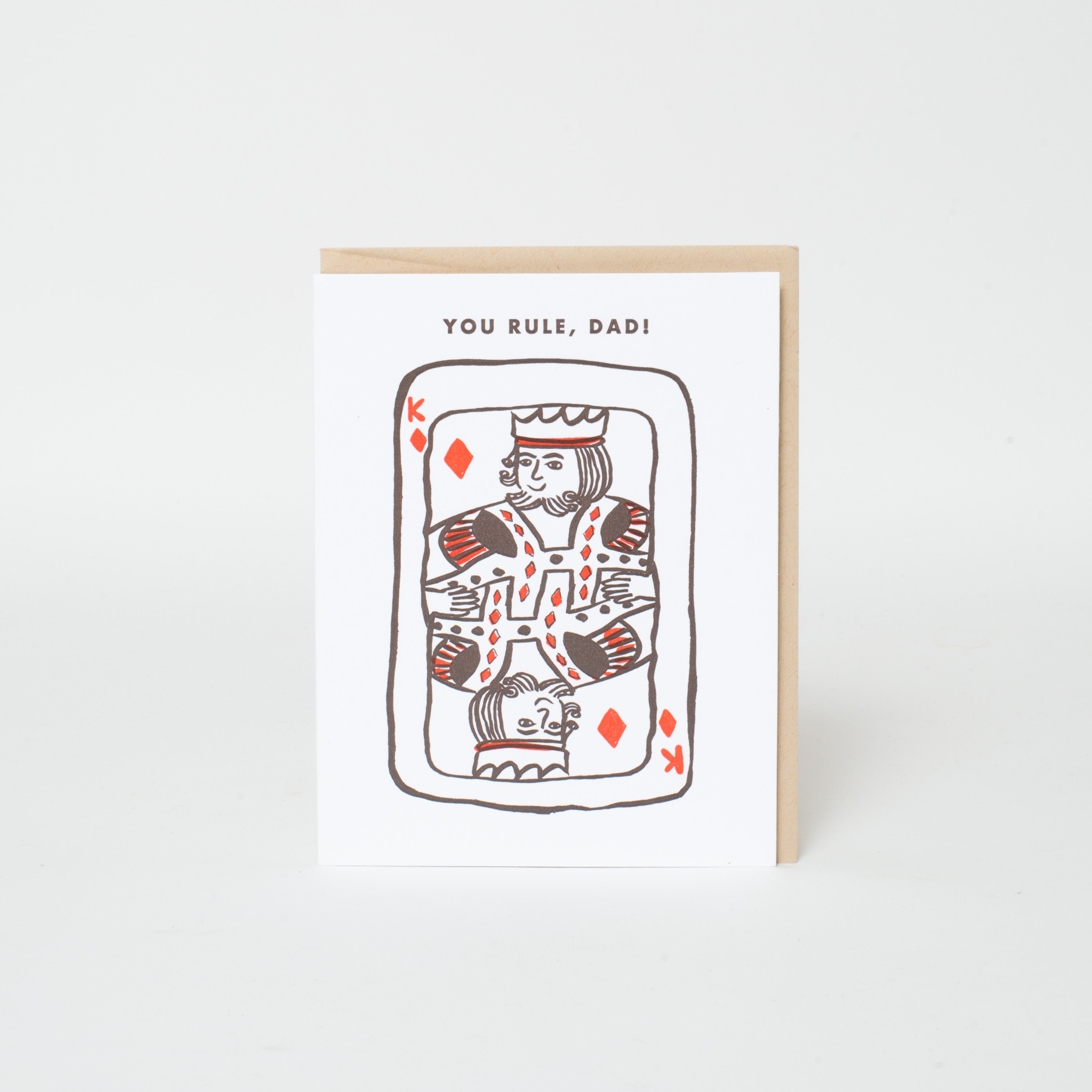 You Rule Dad Card Punny Letterpress Greeting Card