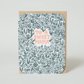 Sweet Mama Floral Pattern Letterpress Greeting Card
