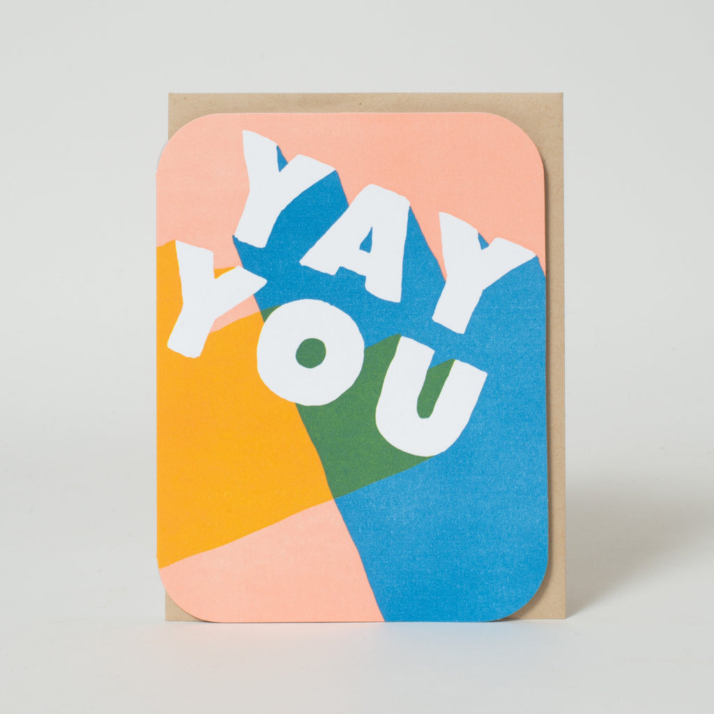 Yay You Congratulations Letterpress Greeting Card