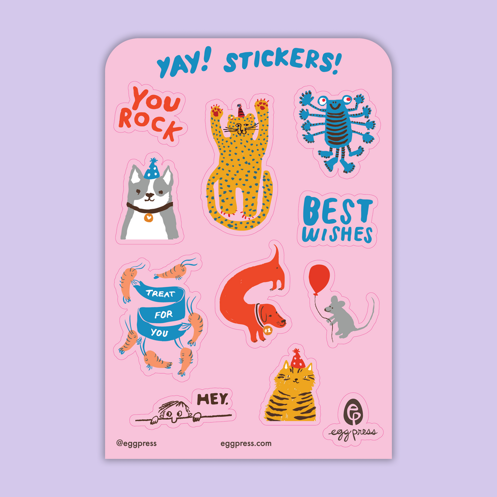 Card & Sticker Sheet Set - Shark Birthday