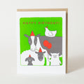 Farm Animals Birthday Letterpress Greeting Card