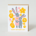 Bunny Mother's Day Letterpress Greeting Card