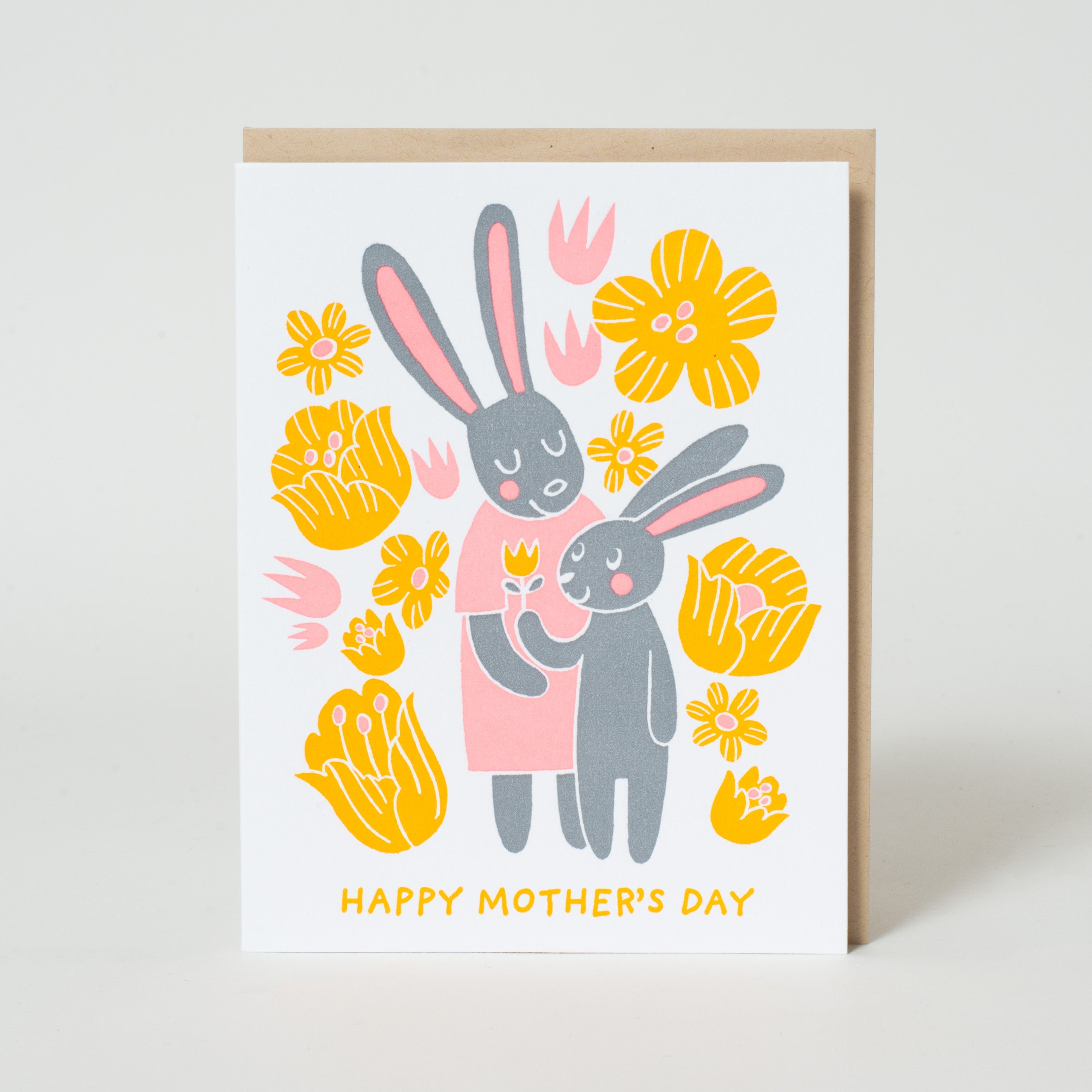 Bunny Mother's Day Letterpress Greeting Card