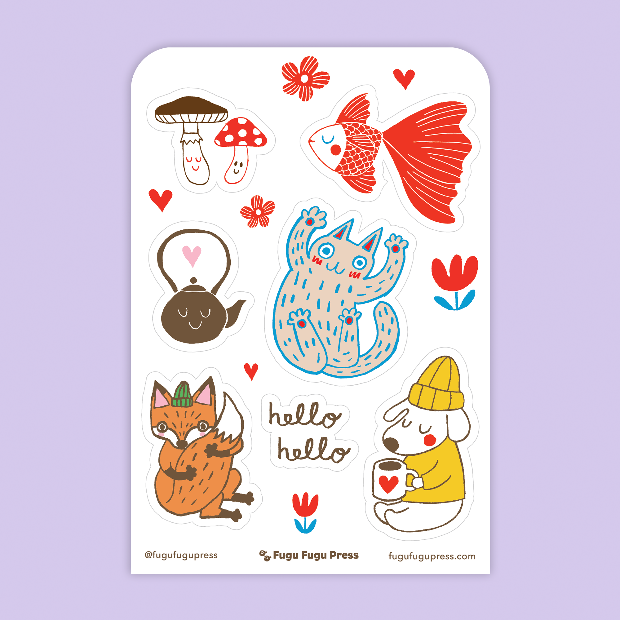 Card & Sticker Sheet Set - Birthday Dog