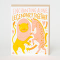 Legendary Together Wedding Letterpress Greeting Card