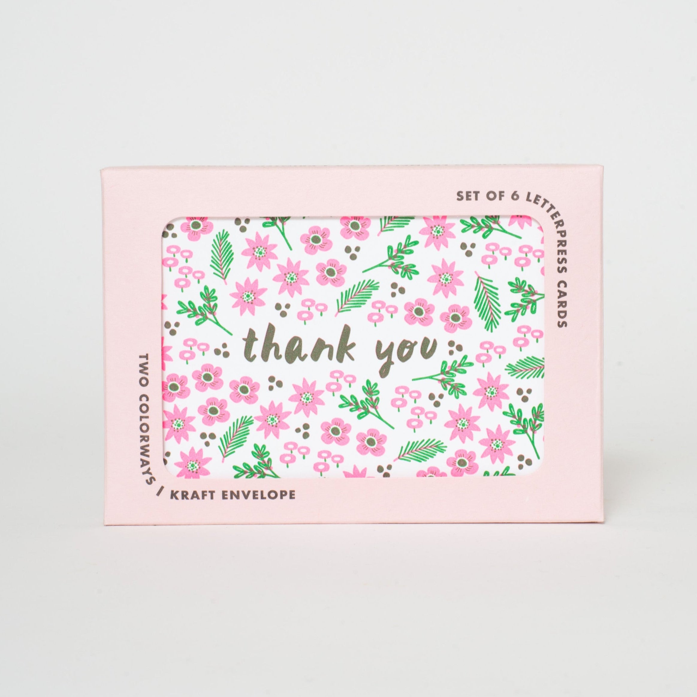 Thank You Floral Box Set of 6 Cards