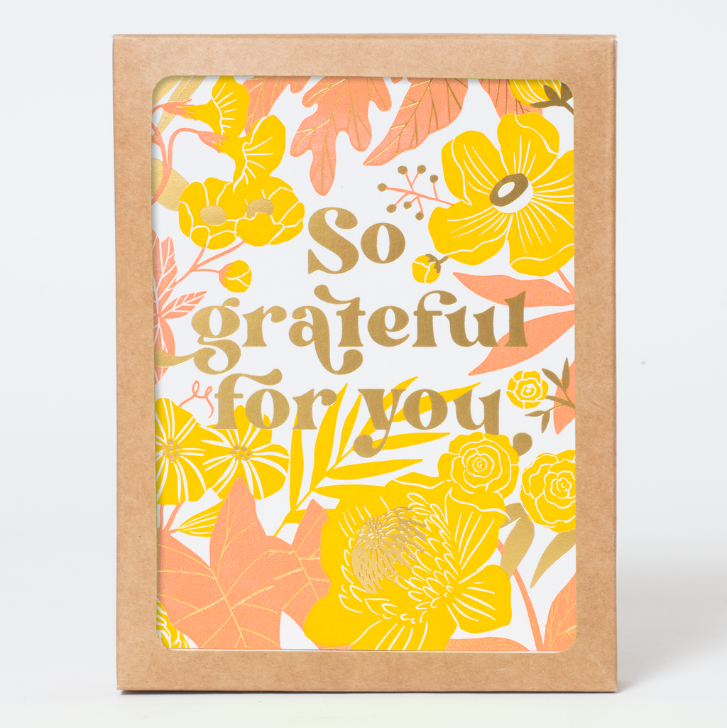 Grateful Floral Greeting Card Box Set