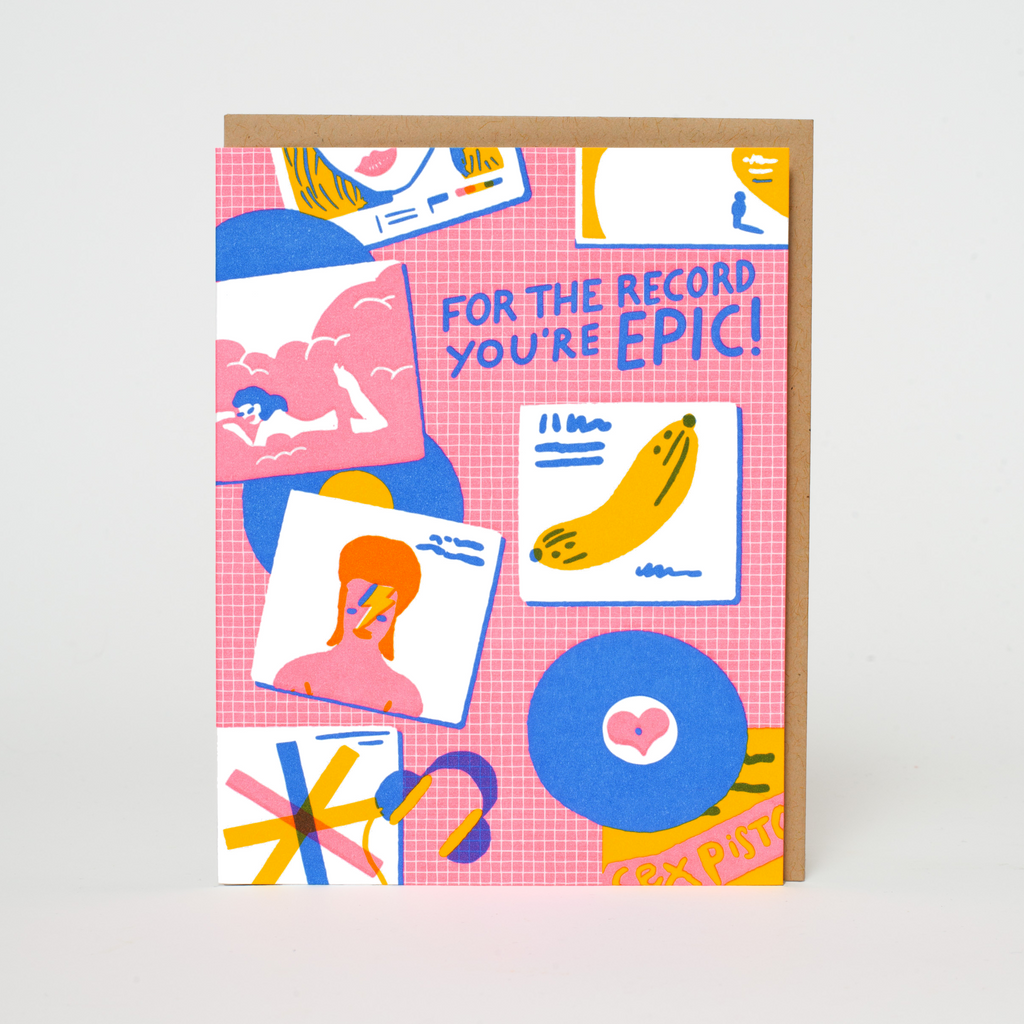 For The Record Friendship Letterpress Greeting Card