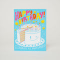 Cake Layers Birthday Letterpress Greeting Card
