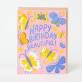 Butterfly Birthday Letterpress Greeting Card