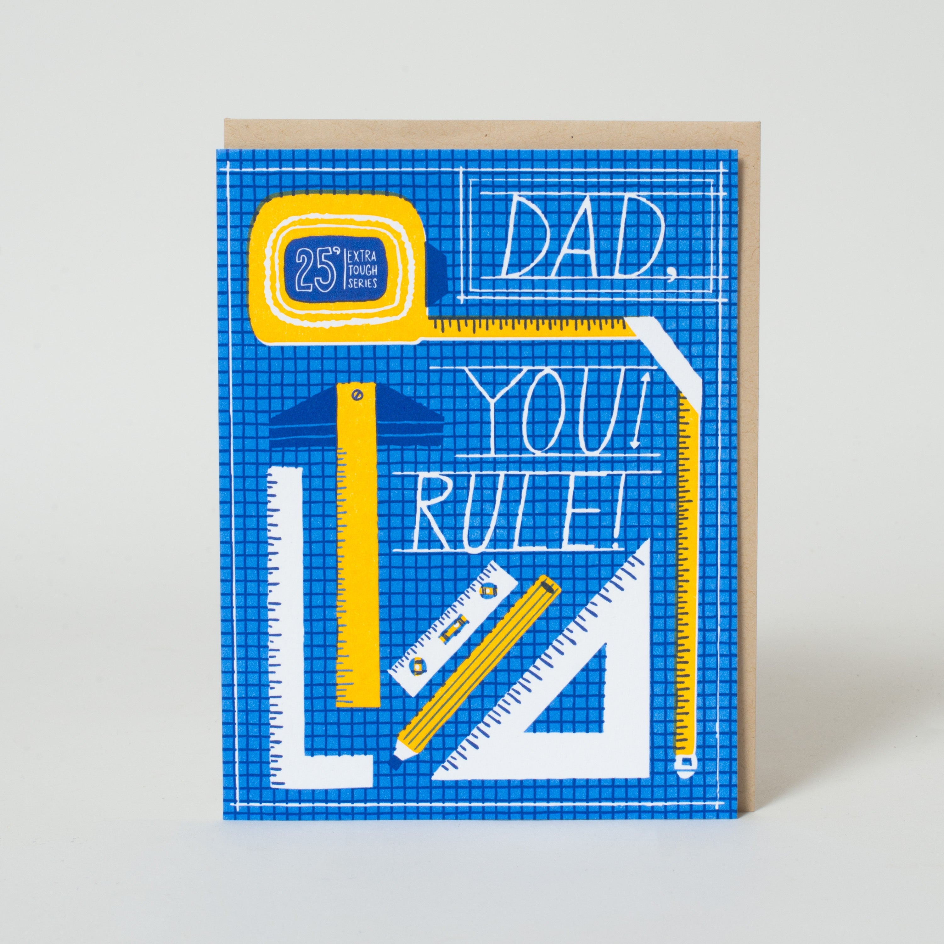 You Rule Dad Tools Father's Day Letterpress Greeting Card