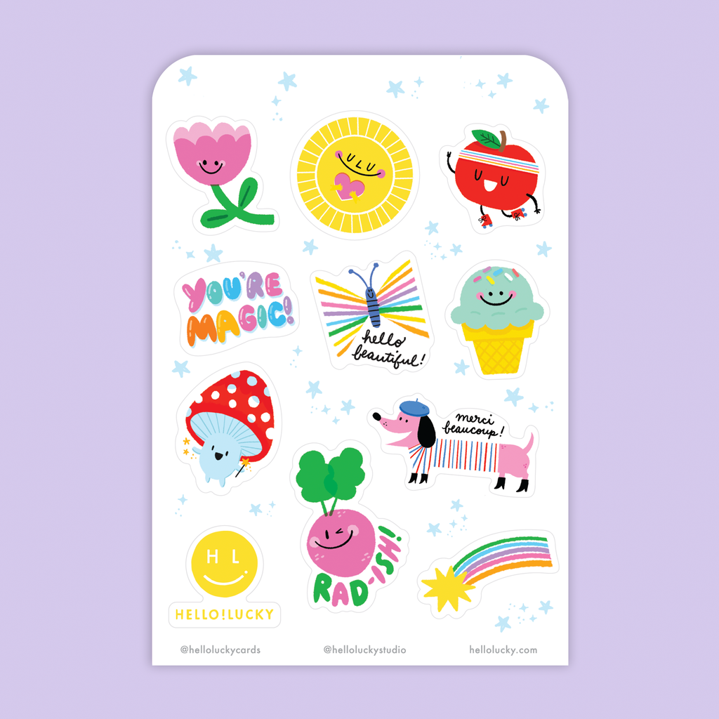 Card & Sticker Sheet Set - Yay You Bday
