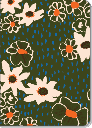 Dusk Flowers B6 Blank Notebook