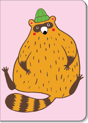 Fat Raccoon B6 Blank Notebook
