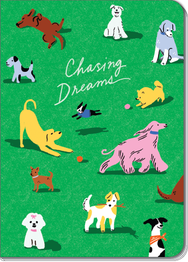Dog Park Chasing Dreams B6 Blank Notebook