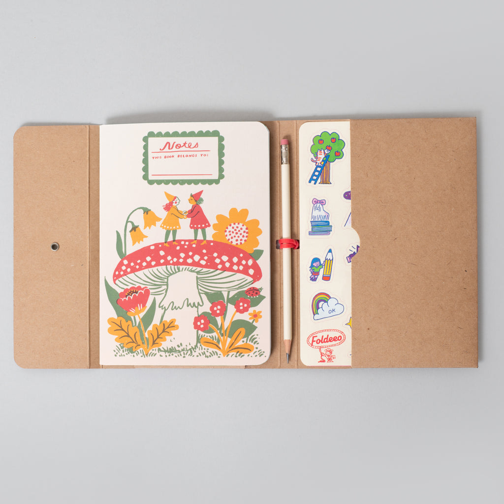 Foldeeo Notebook Folio B6 Gnome & Mushroom