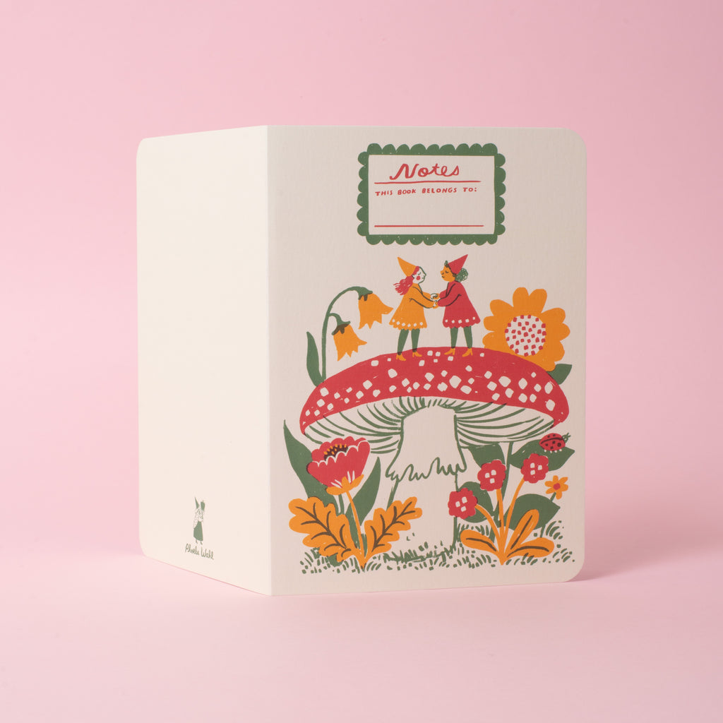Gnomes & Mushroom B6 Blank Notebook