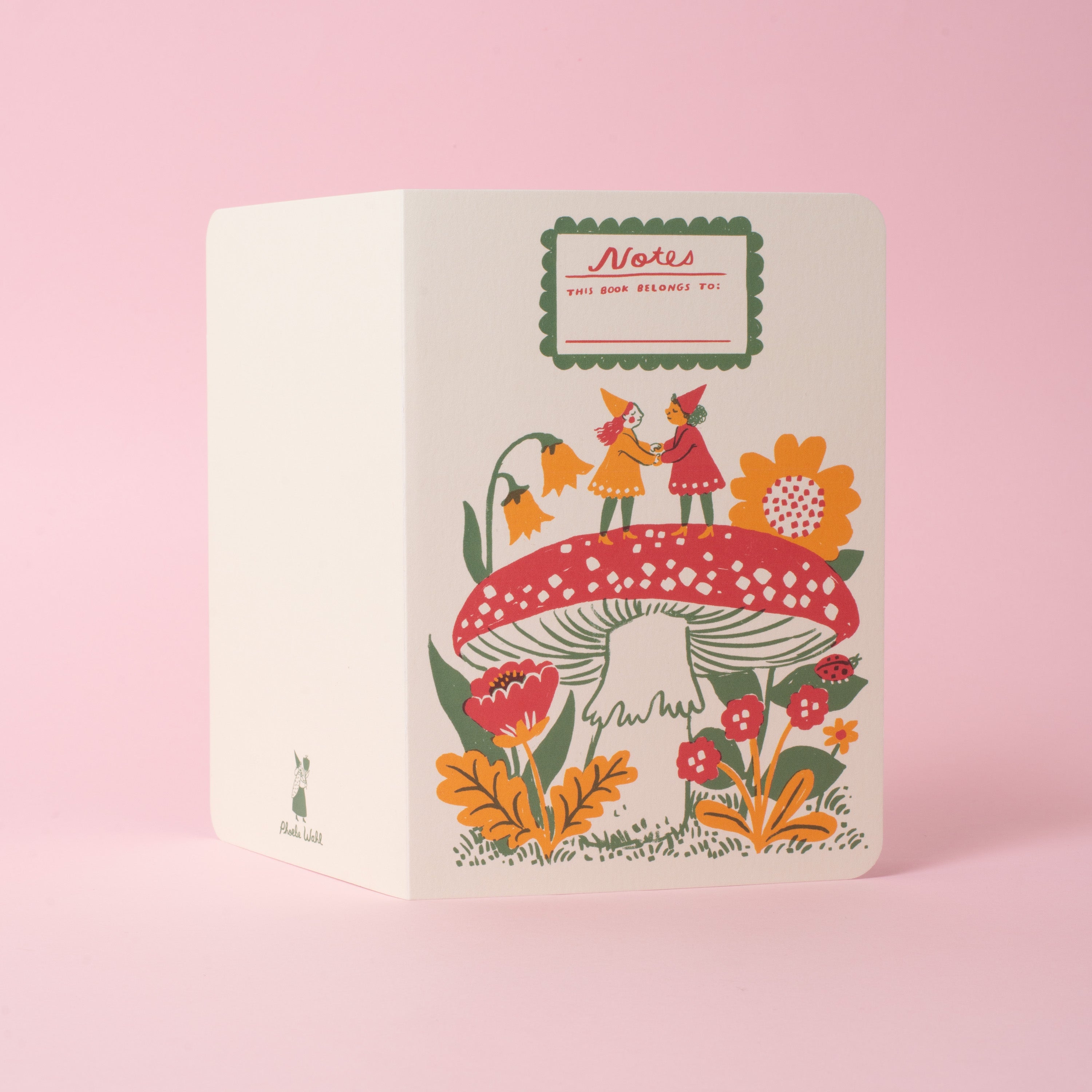 Gnomes & Mushroom B6 Blank Notebook