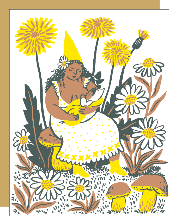 Dandelion Baby Letterpress Greeting Card