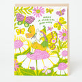 Magical Birthday Fairy Letterpress Greeting Card