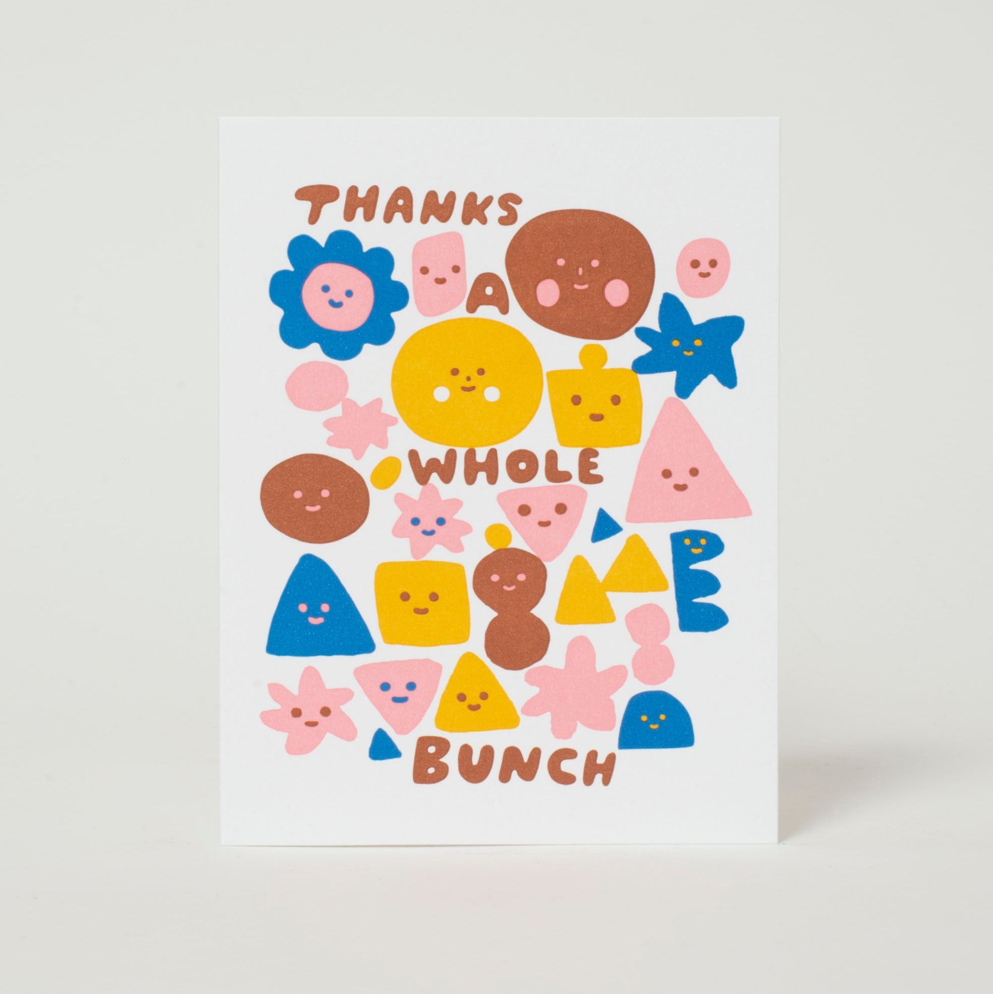Thanks Bunch Letterpress Greeting Card