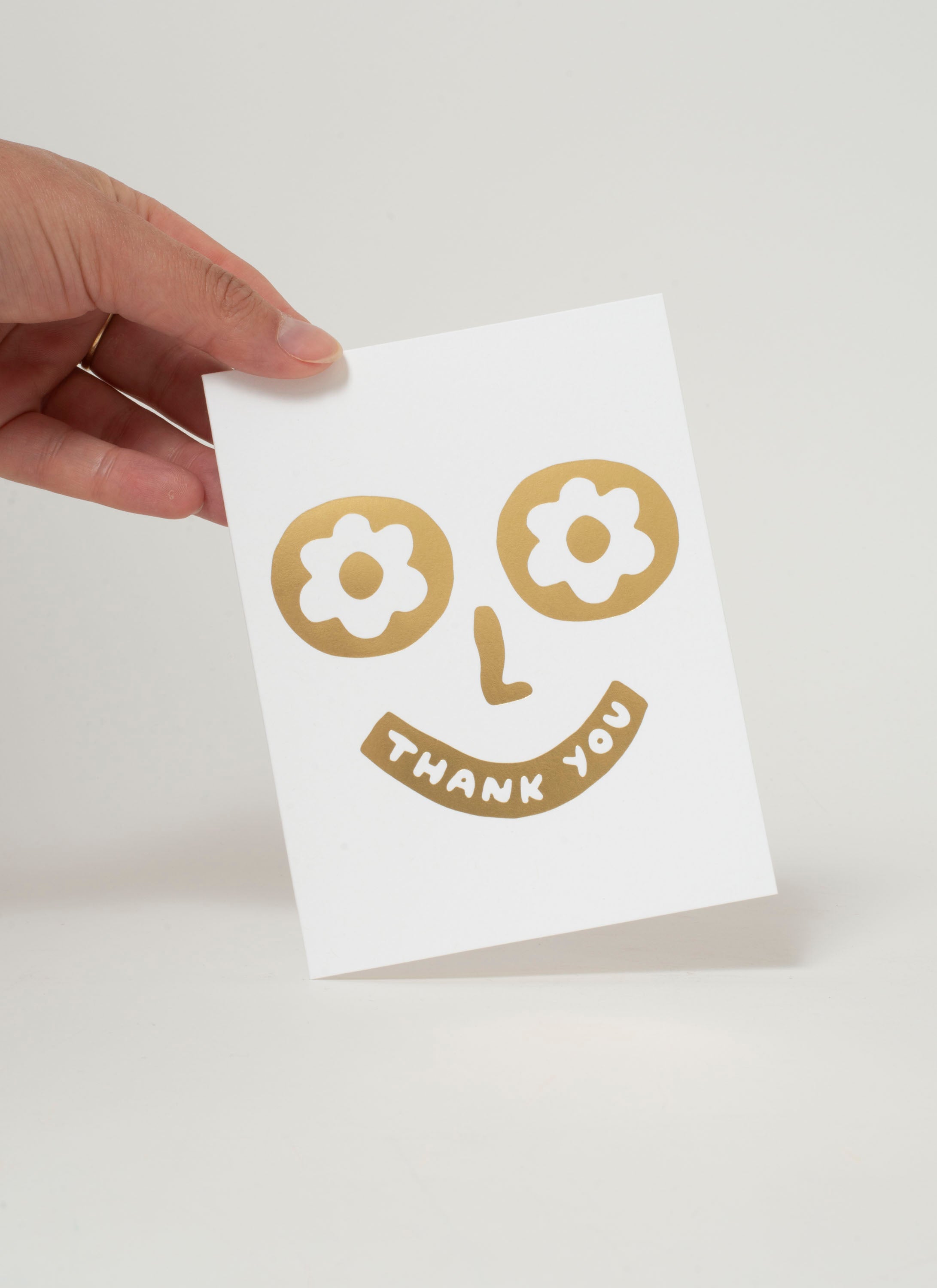 Thank You Gold Foil Face Letterpress Greeting Card