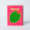 Cheers Olive Letterpress Greeting Card
